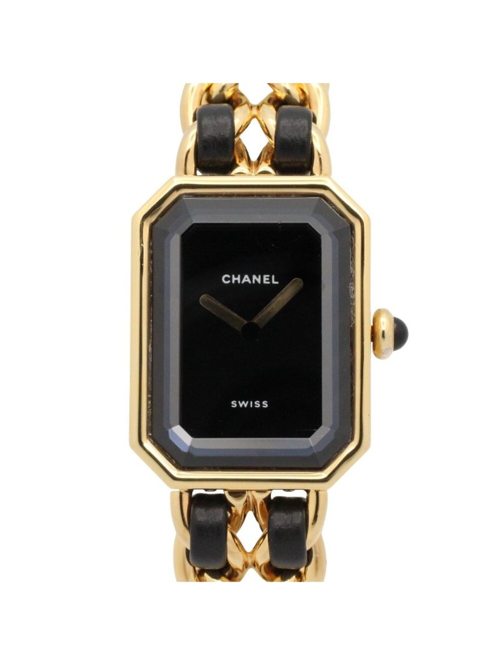 Chanel Watch Premiere M Black Leather